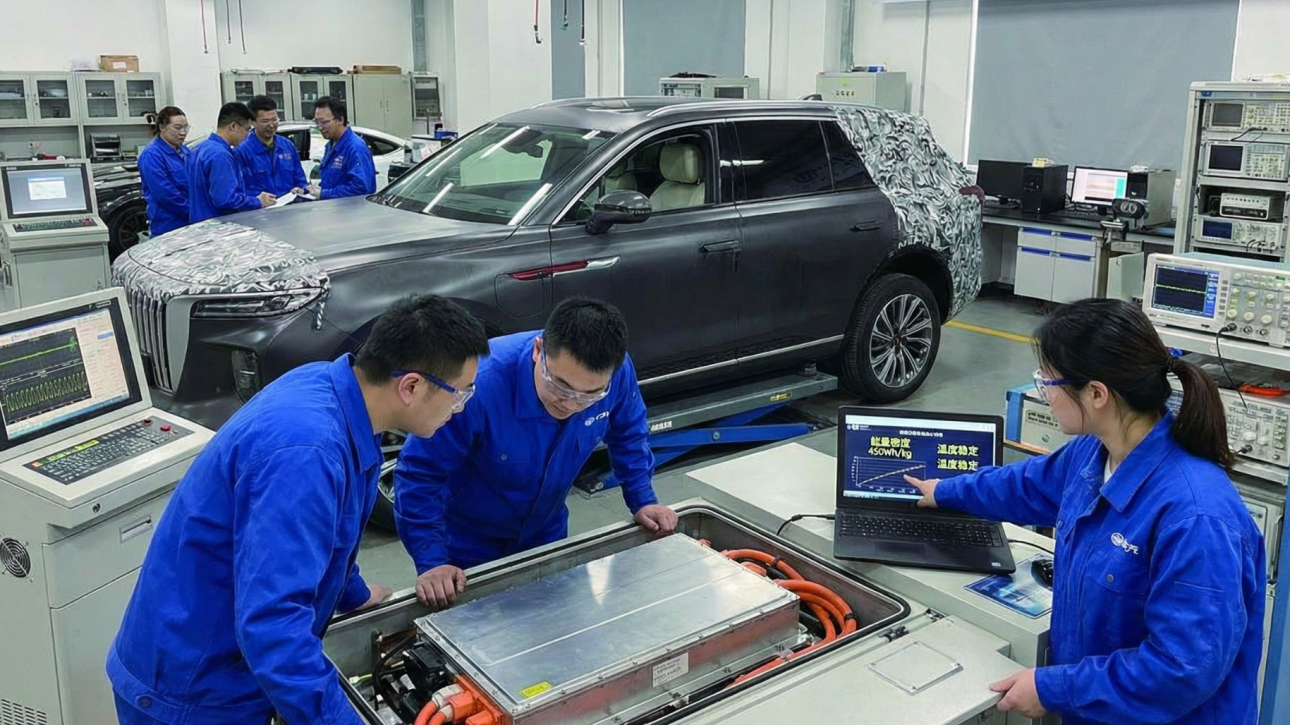 FAW Hongqi’s first all-solid-state battery prototype vehicle signals a global breakthrough in EV safety, energy density, and next-generation battery commercialization.